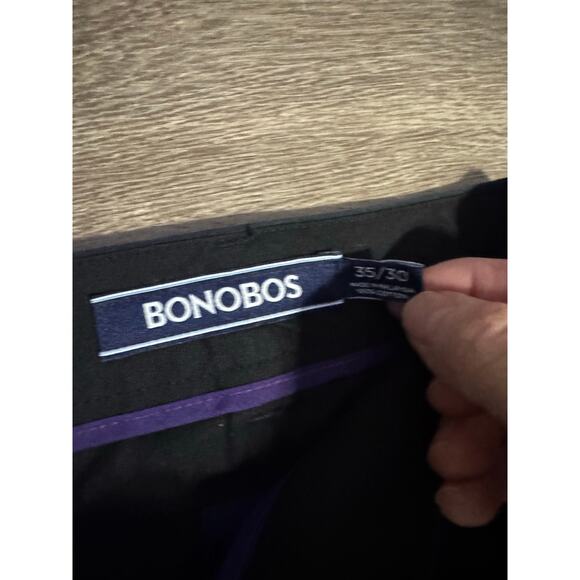 Bonobos Black Weekday Warrior Tuesday Straight Fit Dress Pant 35x30 actual 35x29 - Picture 5 of 6